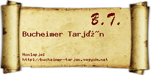 Bucheimer Tarján névjegykártya
